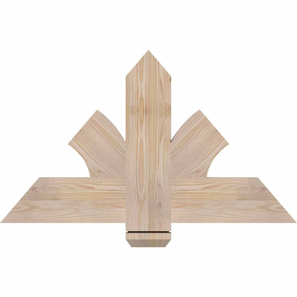 Ekena Millwork Redmond Smooth Timber Gable Bracket, Douglas Fir, 36"W x 21"H x 1 1/2"D x 5 1/2"F, 14/12 Pitch GBW036X21X0206RED00SDF - main